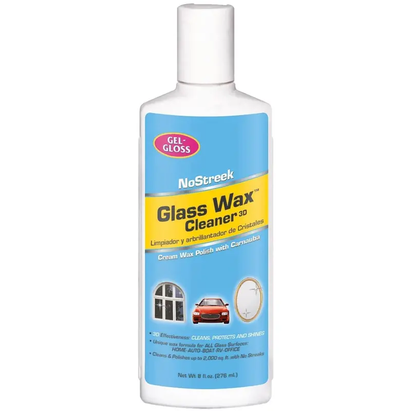Glass Wax 8 Oz Cleaner And Polish For Streak-Free Shine 1