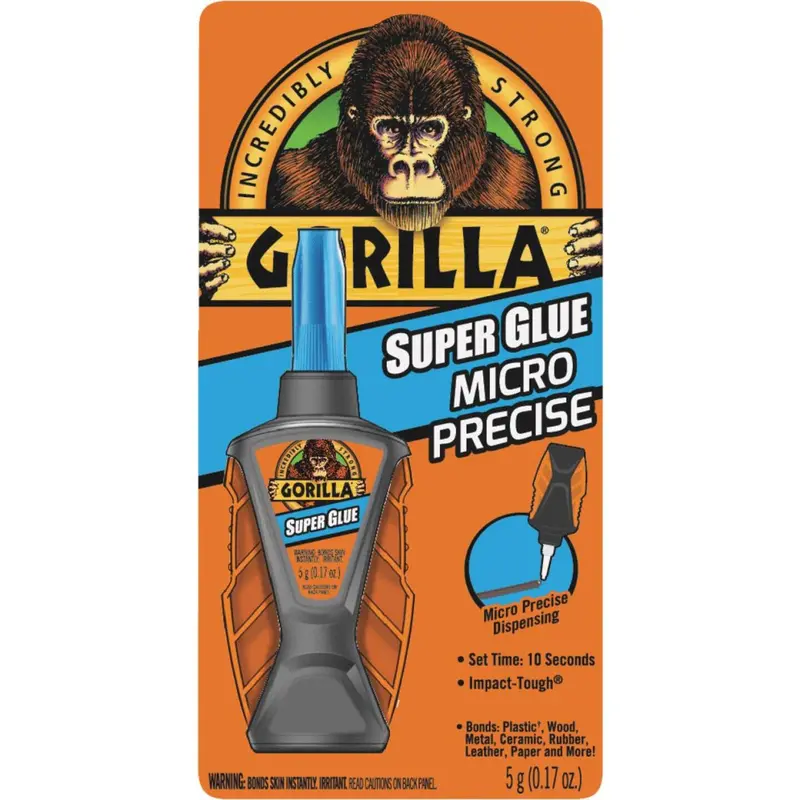 Gorilla Liquid Micro-Precise Super Glue – 0.17 Oz, Fine-Tip Applicator 1