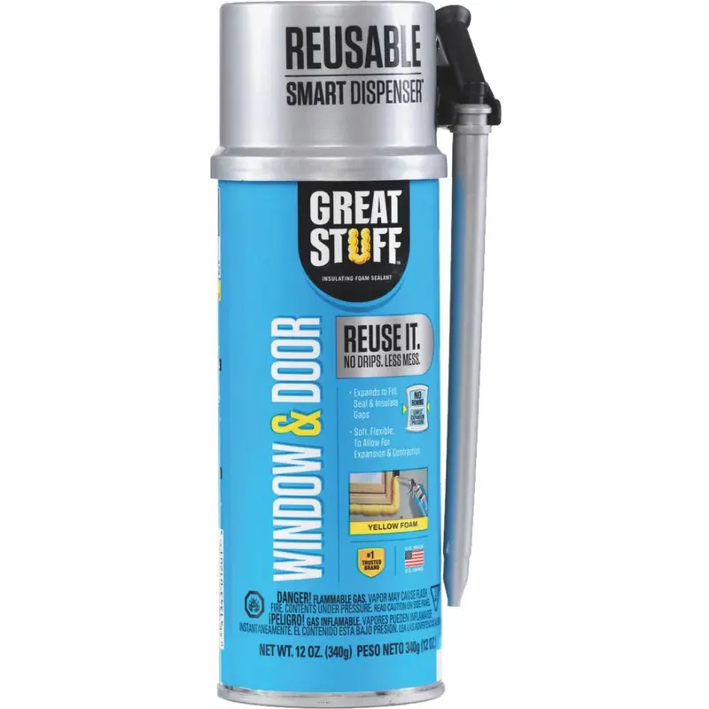Great Stuff Smart Dispenser – 12 Oz Window & Door Foam Sealant With Precision Nozzle 1
