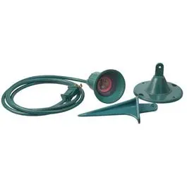 Green Flood Light Socket With Integrated Power Cord 1