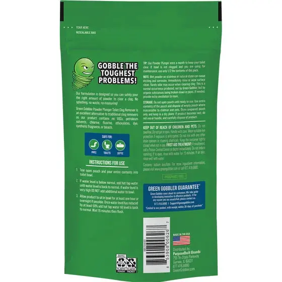 Green Gobbler Toilet Clog Remover – Powder-Based Plunger Alternative 2