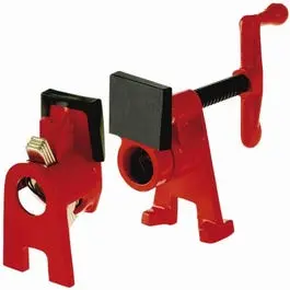 H-Style Pipe Clamp – 3/4-Inch Capacity, Adjustable Steel Frame With Rubber Pads 1