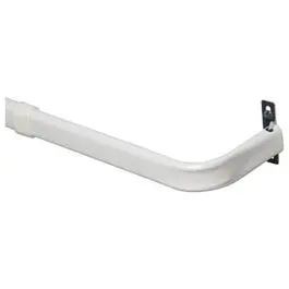 Heavy-Duty Adjustable White Curtain Rod For Cafe Windows, 18–28 Inch Extension 1