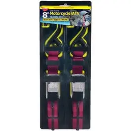 Heavy-Duty Cam Buckle Tie-Down Straps (8 Ft, 2-Pack) 1