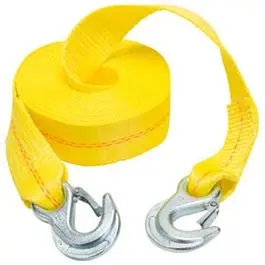 Heavy-Duty Tow Strap – 2-Inch Wide X 25-Foot Polyester Webbing With Reinforced Hooks 1