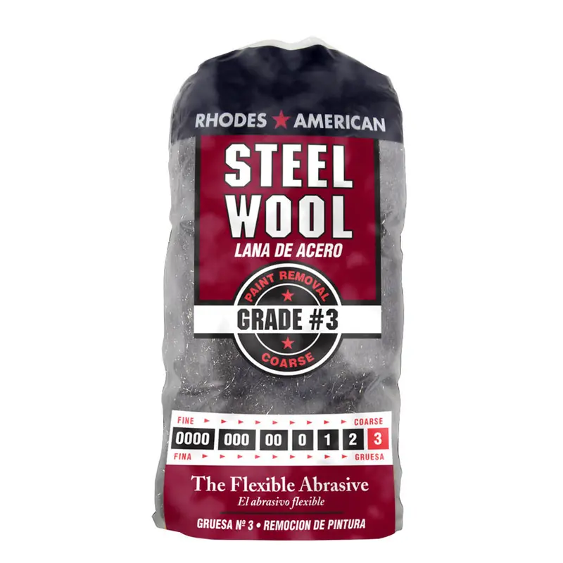 Homax Coarse Steel Wool Pads, Grade #3 (Pack Of 12) 1