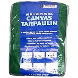 Hunter Green Canvas Tarp – 10 Ft X 12 Ft, Heavy-Duty 10-Ounce Fabric 1