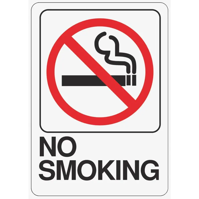 Hy-Ko Deco Series No Smoking Sign – Heavy-Duty Plastic, Indoor/Outdoor 1