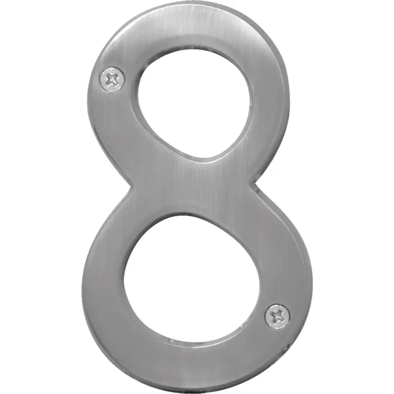 Hy-Ko Prestige Series 4-Inch Satin Nickel House Number: '8' 1