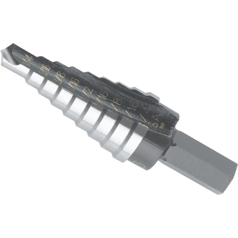 Irwin Unibit Step Drill Bit – 1/4" To 3/4", 9-Step Titanium-Coated 1