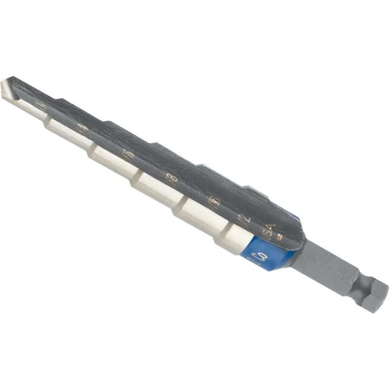 Irwin Unibit Step Drill Bit – 3/16" To 1/2", 6-Step Design 1