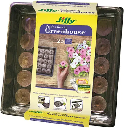 Jiffy 25-Cell Greenhouse Starter Tray With Super Thrive Nutrient 1