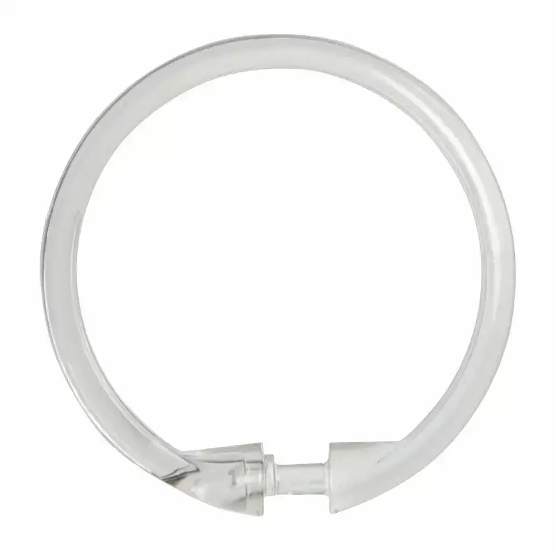 Kenney Smooth Clear Shower Curtain Rings – Pack Of 12, Non-Marking Design 1
