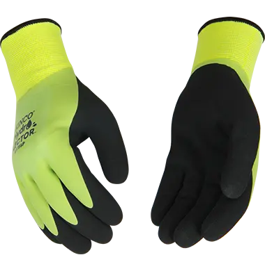 Kinco Hydroflector Waterproof Work Glove – Hi-Vis Green, Thermal Knit Shell With Double-Coated Latex Lining 1