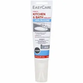 Kitchen & Bath Silicone Caulk – Clear, Mold-Resistant, 2.8-Ounce Tube 1