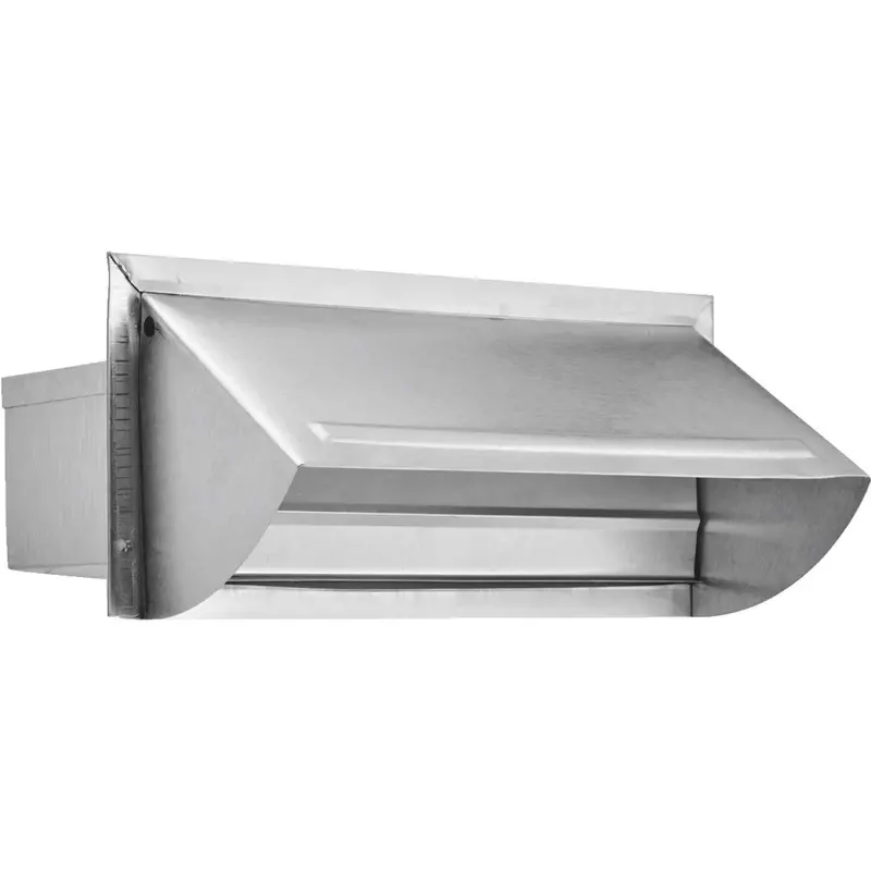 Lambro Aluminum Kitchen Wall Vent Cap – 3.25 In X 10 In, Mill Finish 1