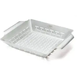 Large Capacity Deluxe Grilling Basket With Foldable Handle 1