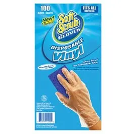 Latex-Free Powder-Free Disposable Vinyl Gloves – Single Size, Bulk 100-Pack 1