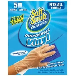 Latex-Free Powder-Free Disposable Vinyl Gloves – Single Size, Pack Of 50 1