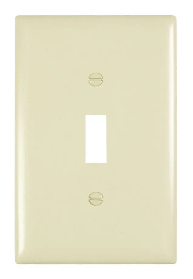 Legrand Pass & Seymour Trademaster® Jumbo 1-Gang Wall Plate – Nylon, Light Almond, Single Toggle Switch Opening 1
