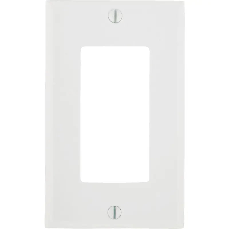 Leviton Decora White 1-Gang Smooth Rocker Wall Plate For Standard Outlets 1