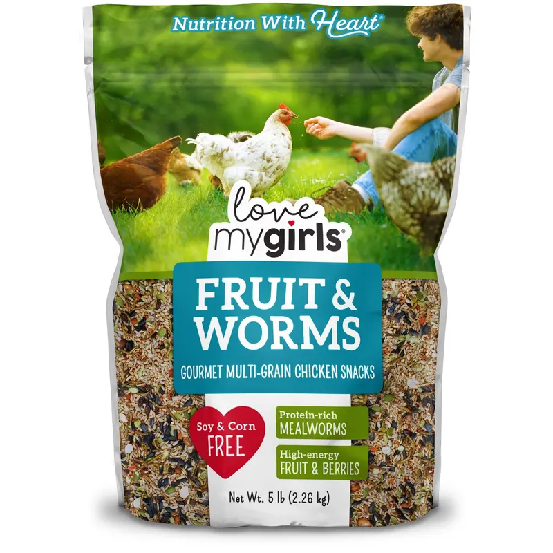 Love My Girls Gourmet Chicken Treats – Fruit & Worms Multi-Grain 1