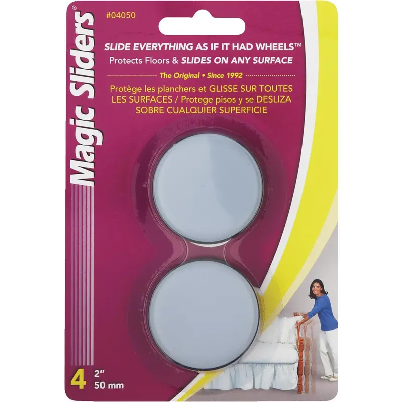 Magic Sliders 2" Round Self-Adhesive Furniture Glides (4-Pack) 1
