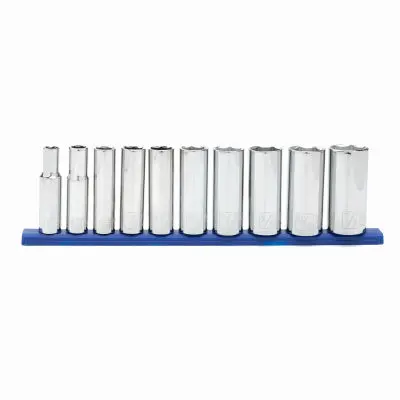 Master Mechanic 10-Piece Sae Deep Socket Set – 3/8-Inch Drive 1
