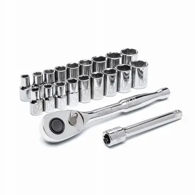 Master Mechanic 20-Piece Sae/Metric Socket Set – 1/4-Inch Drive, Ratchet-Compatible 1