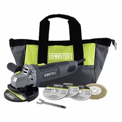 Master Mechanic 6-Amp Angle Grinder Kit – Includes Guard, Flap Disc & Accessories 1