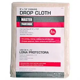 Medium Canvas Drop Cloth – 9 Ft. X 12 Ft. Durable Paint & Renovation Cover 1