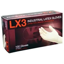 Medium Disposable Latex Gloves – Powder-Free, 100-Count Box 1