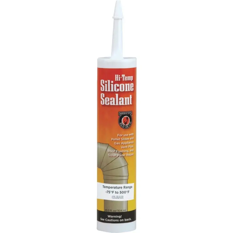 Meeco Red Devil Clear High-Temperature Silicone Sealant – 10.3 Oz 1