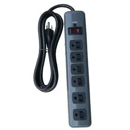Metal 6-Outlet Surge Protector – 1200-Joule Protection 1