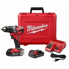 Milwaukee M18 Compact Brushless Drill/Driver – 18V, 1/2" Chuck, Includes 2 Batteries 1