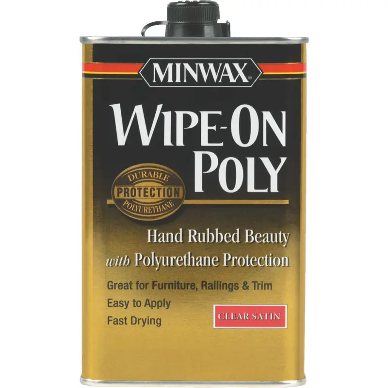Minwax Wipe-On Satin Polyurethane Finish For Interior Wood, 1-Pint Can 1