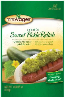 Mrs. Wages Sweet Pickle Relish Mix – Easy-Prep Home Canning Kit, 30-Ounce Package 1