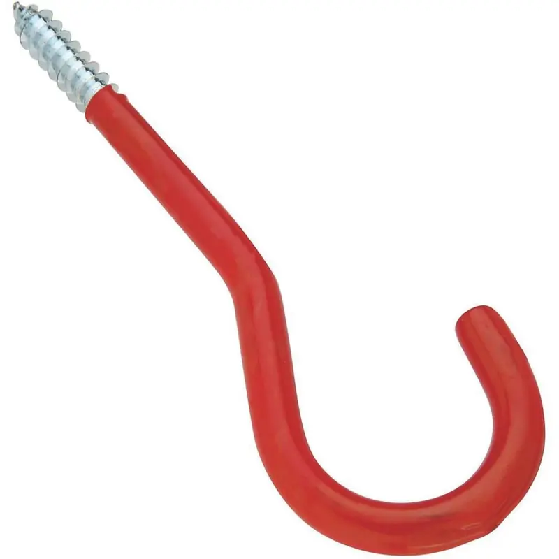 National Red Vinyl-Coated Screw Hook – 5/16-Inch X 4.5-Inch Heavy-Duty Hanging Hardware 1