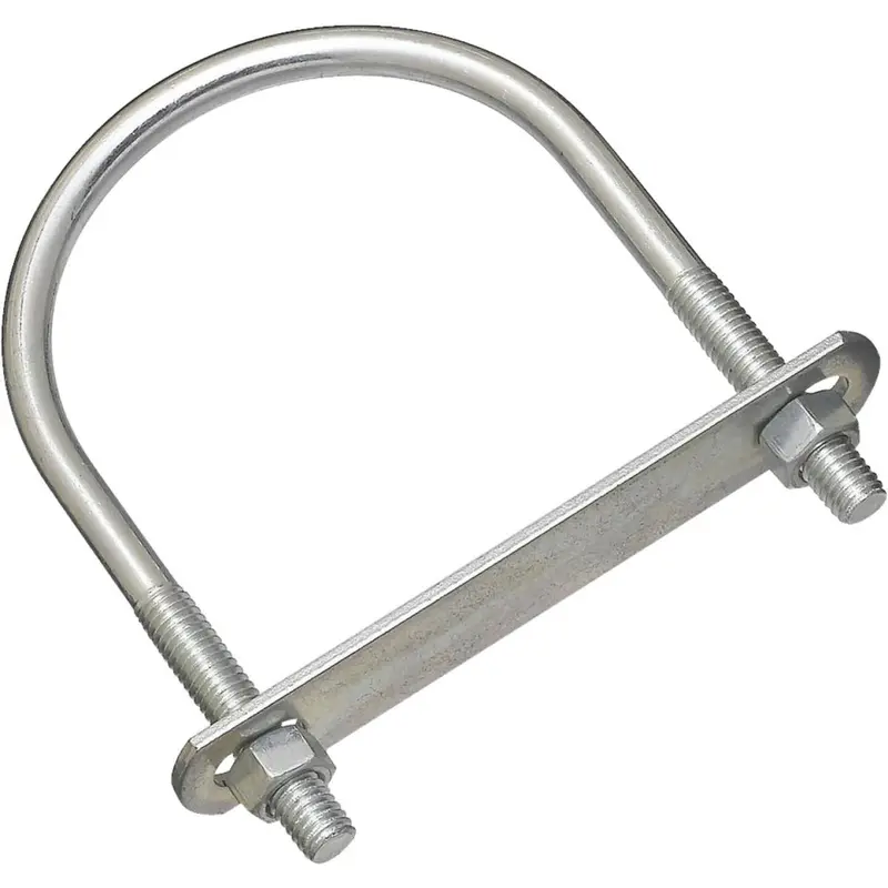 National Round Zinc U-Bolt — 3/8" Diameter × 3-1/2" Leg × 5-1/4" Span 1
