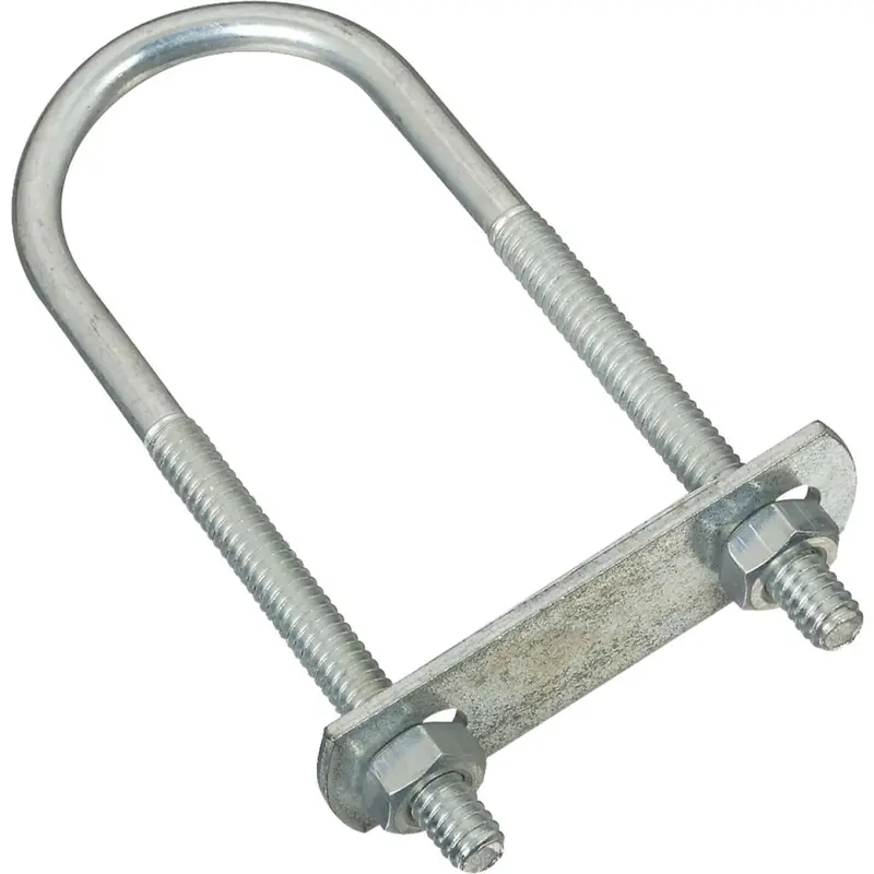 National Zinc-Coated Round U-Bolt: 1/4" X 1-3/8" X 4" 1