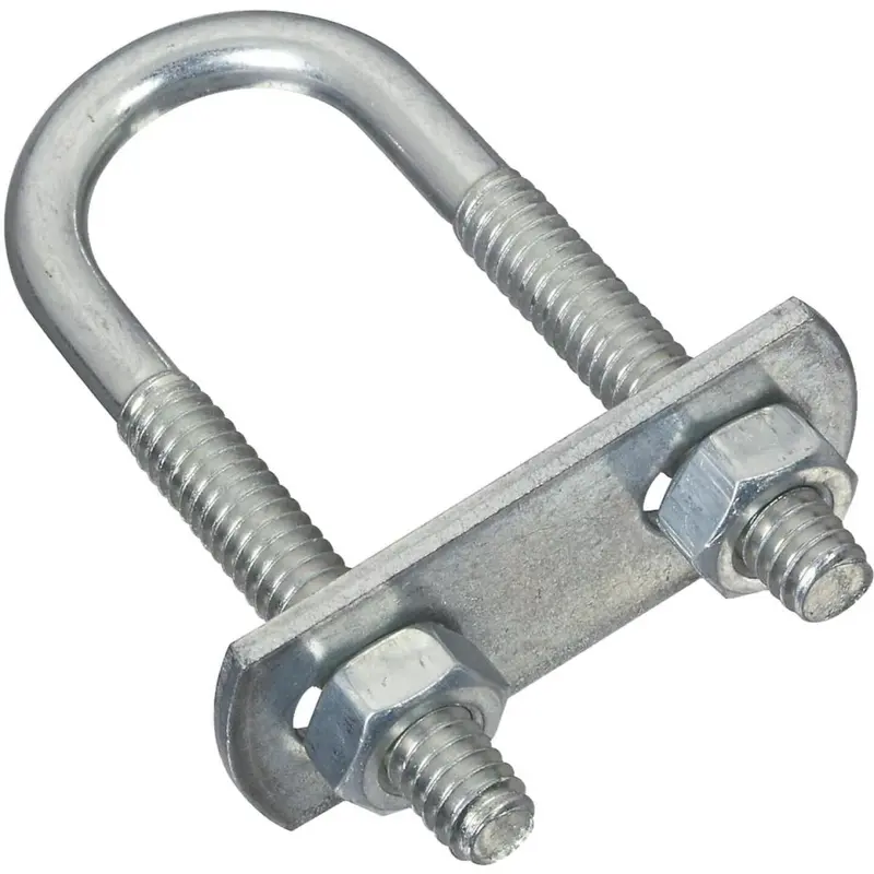 National Zinc-Coated Round U-Bolt: 1/4" X 3/4" X 2-1/2" 1