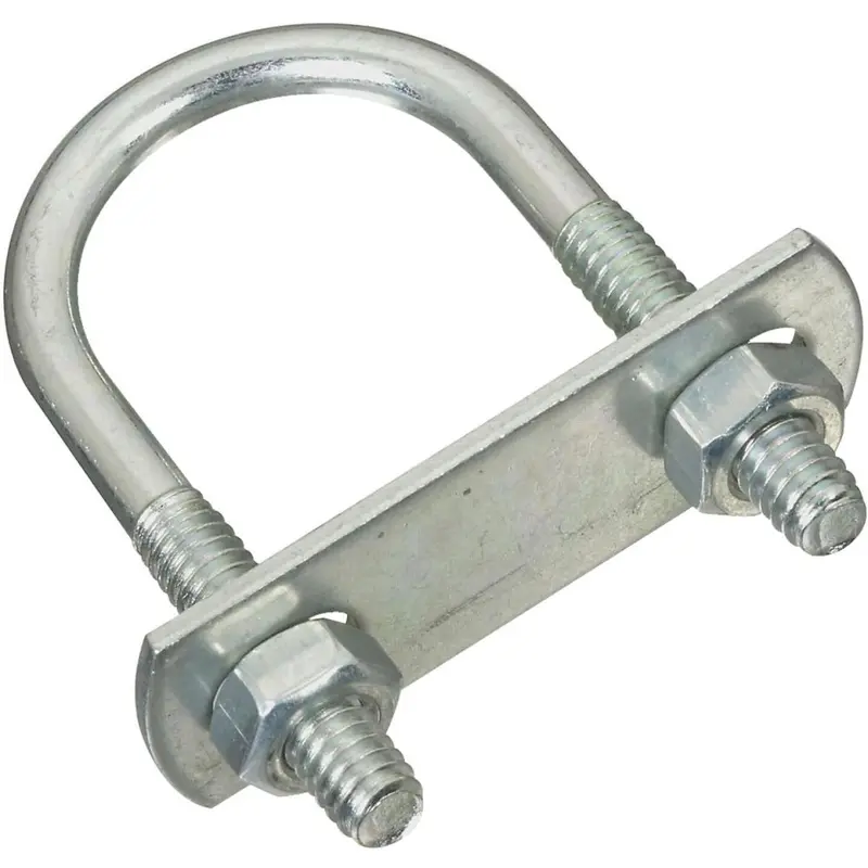 National Zinc Round U-Bolt: 1/4" X 1-1/8" X 2-1/4" 1