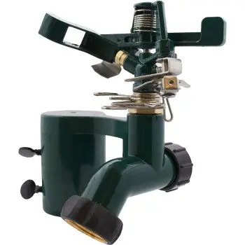 Orbit Fence-Mounted T-Post Sprinkler – Adjustable Coverage Nozzle 1