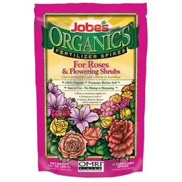 Organic Rose & Flowering Shrub Fertilizer Spikes – 3-5-3 Npk, 10-Pack 1