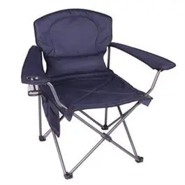 Oversized Padded Blue Polyester Armchair – Comfort-Seated Design 1