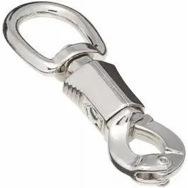 Panic Snap Fastener – Nickel-Plated, 1" X 4.5" Heavy-Duty Strap Clip 1