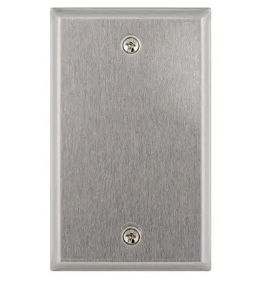 Pass & Seymour Stainless Steel 1-Gang Blank Wall Plate 1
