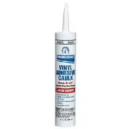 Phenoseal Clear Vinyl Caulk – Flexible, Paintable, 10-Ounce Tube 1