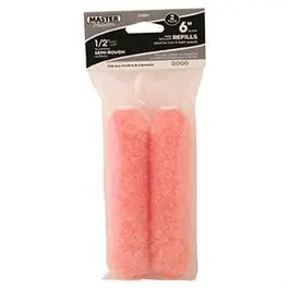 Pink Polyester Roller Cover Set – 1/2-Inch Nap, 6.5-Inch Width (2-Pack) 1