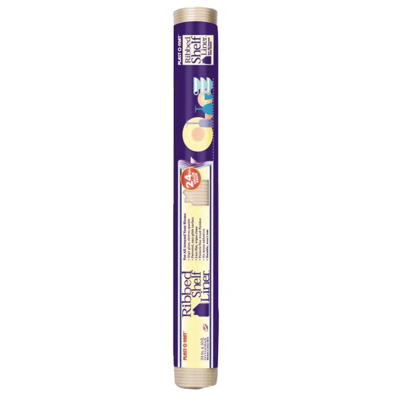 Plast-O-Mat Clear Ribbed Shelf Liner – 24" X 10' Non-Adhesive Roll 1
